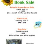 stinson library summer book sale graphic