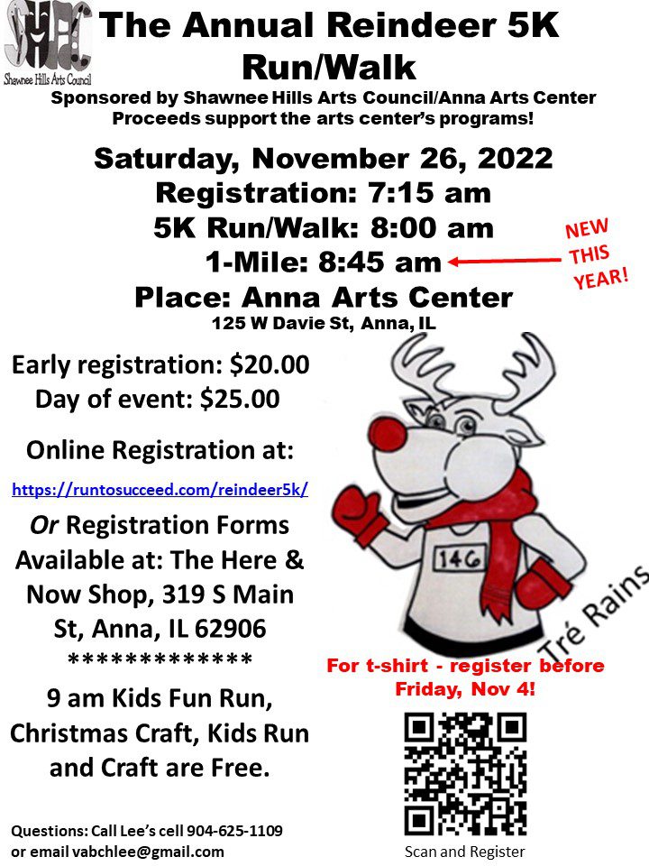 2022 Reindeer 5k Run poster