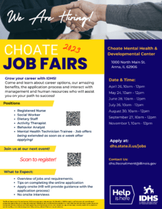 choate mental health job fair poster